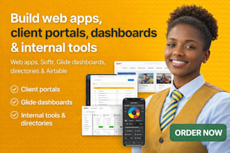 build webapps softr client portals glide dashboards internal tools directories