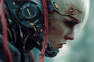design stunning sci fi portrait art