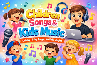 sing and produce children songs kids music lullaby kids music and baby jingles