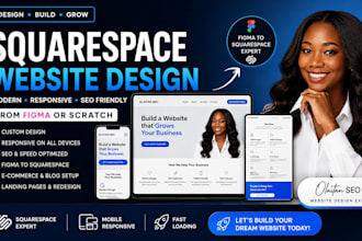 squarespace website design custom squarespace website builder with figma mockup