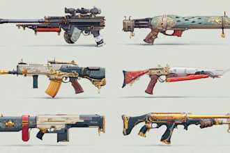 design unique weapons illustrations