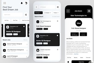 build job portal app, job finder app, job board app, job listing app, job search