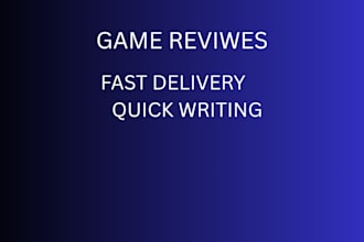 compose reviews and descriptions for video games
