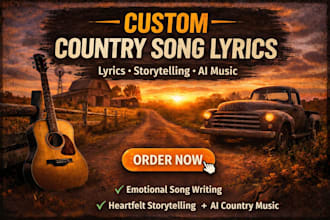 write custom country song or create ai country music