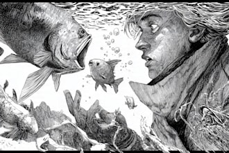 draw special comic illustration or graphic novel