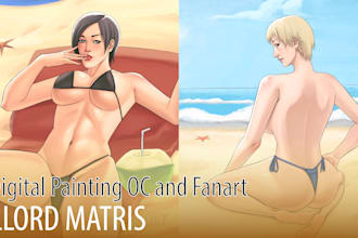 digital painting character of your oc or fanart