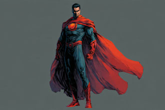 superhero character for comics