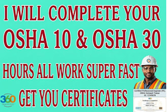 guide you in osha 10 and 30 tasks