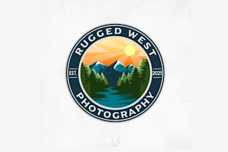 create photography, camera, lense, typography logo