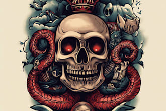make custom logo old school traditional tattoo design