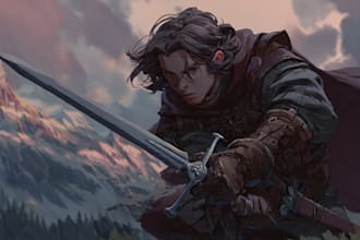 fantasy dnd character illustration