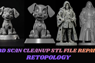 fix 3d file scan cleanup stl mesh repair split 3d model part 3mf color printing
