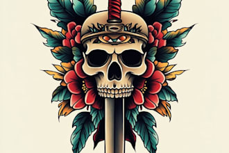 make  a rad traditional tattoo design