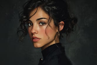 paint a realistic digital portrait