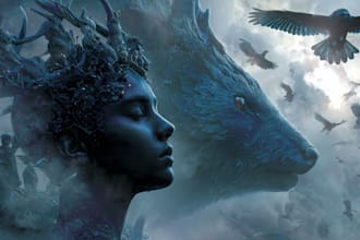 design a sci fi fantasy book cover design that sells