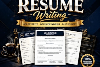 write a professional ats resume and cover letter