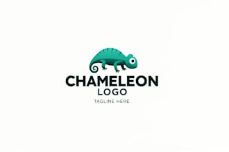 make different chameleon logo with express delivery