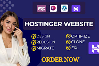 design hostinger website, wordpress website design, hostinger website design