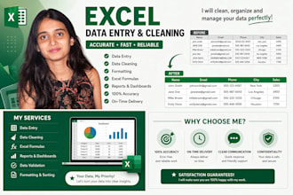 do excel data cleaning, data entry and reporting