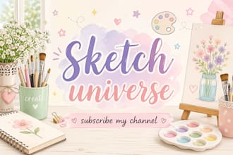 edit high converting youtube banners for creators or brands