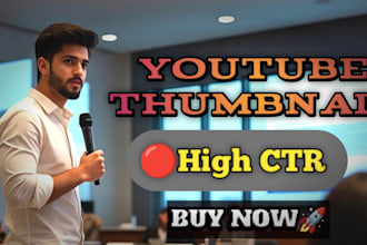 design high CTR youtube thumbnail for your channel