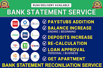 reconcile bank statement PDF to editable format