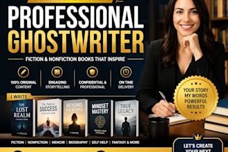 be fiction and nonfiction book ghostwriter, ghost book writer, ebook writer