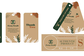 design clothing and hang tag