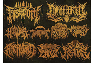 design a brutal death metal logo