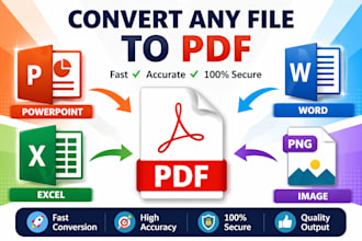 convert PDF to word, powerpoint, google docs typing services