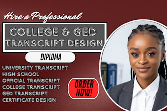 design custom transcript layout for educational and training instructions