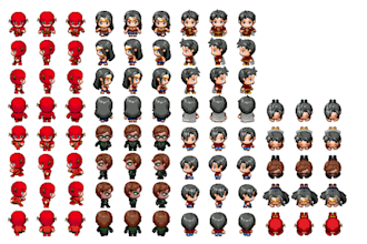create custom rpg maker mv mz character sprites, sv battlers and pixel art asset