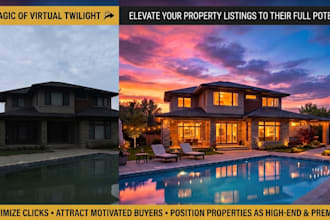 do real estate day to dusk conversion and virtual twilight in 2 hours