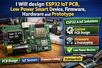 design esp32 iot pcb, low power smart device, firmware, hardware prototype