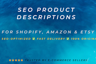write SEO product descriptions for your shopify store