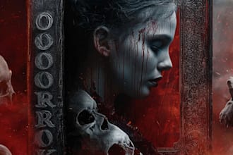design a striking horror book cover for you