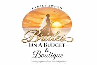 design elegant and romantic wedding logo for your special day