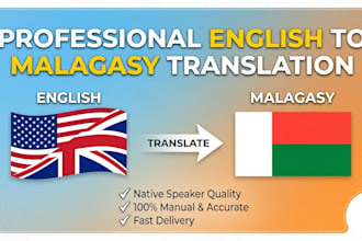 provide professional english to malagasy translations