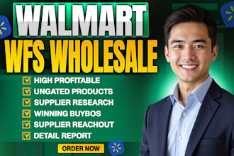do product research for walmart wfs wholesale, oa, listing creation