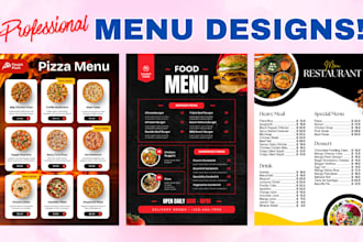 design modern and professional restaurant and cafe menu design