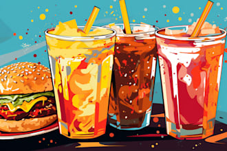 food pop art of your food pop art