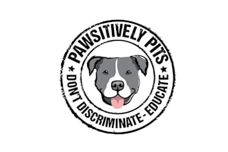 design pets educate paws iively pits logo
