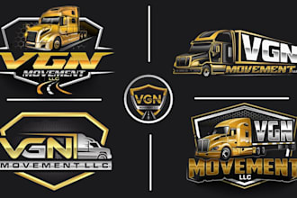 design expert modern minimalist logistics delivery and courier business logo
