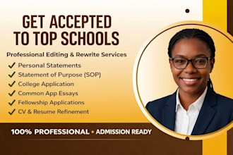 edit personal statement, sop, college, grad, law school application essay
