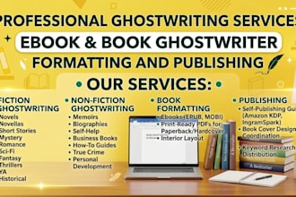 be your non fiction book editor ghost book writer romance ebook and ghost writer