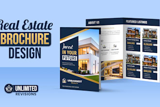 create professional real estate brochure, flyer and booklet