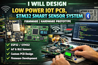 design low power iot pcb, stm32 smart sensor system, firmware hardware prototype