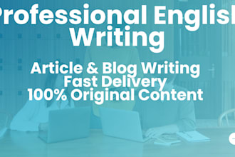 write clear and professional english articles