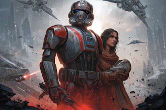 drawing a sci fi and star wars character