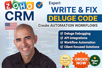 write fix deluge code create automation workflow  zoho CRM